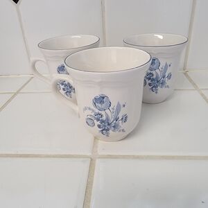 Vintage Brick Oven Stoneware Cups (3)
